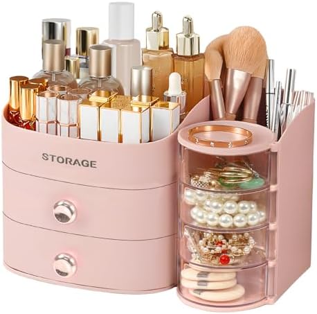 Makeup Organizer Countertop with Drawers, Make up Organizers for Vanity by YGJT