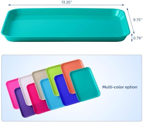 JMU 10 Pcs Teal Dental Procedure Trays Flat Trays Size B 13.25" X 9.75" - Image 5