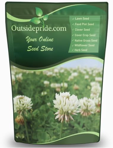 Outsidepride Perennial White Dutch Clover Seed - 5 lbs. Nitrocoated, Inoculated for Lawn Alternative, Erosion Control, Food Plots, Ground Cover, & Pasture Mixtures in USDA Zones 3-10 by Outsidepride