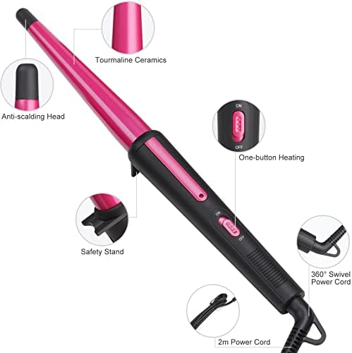 Hair Curling Iron,Curling Wand 0.5-1",210℃ for Classic Curls&Natural Waves - Image 6