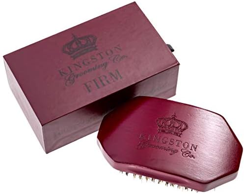 Kingston Grooming Co. Firm 360 Wave Brush for Men- Boar Bristle Palm Brush - Image 5
