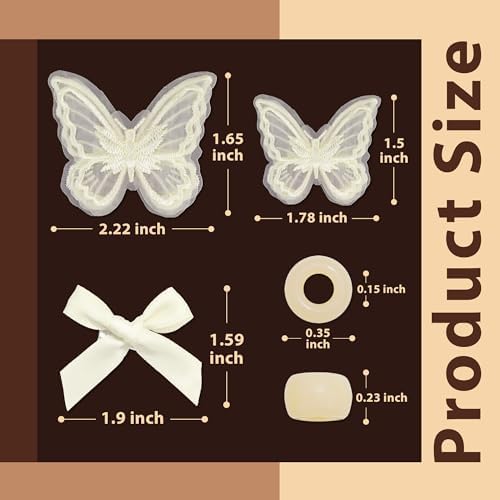 100PCS Hair Beads for Braid 3 Styles Mini Hair Bows Brown Butterfly Hair Clips Gradient Loc Dreadlock Hair Jewelry Boho Braids Decoration Kit for Women Girls - Image 4