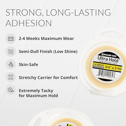Walker Tape Ultra Hold Hair System Tape Roll 3/4" x 3 Yards, Double Sided Wig Tape for Lace Systems, Tape in Hair Extensions Human Hair, Long Lasting Adhesive for Hairpiece Bonding and Replacement - Image 2