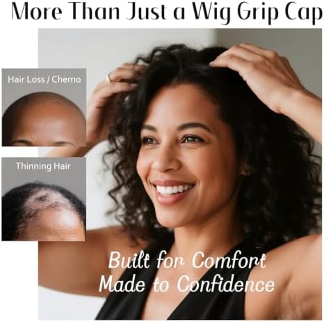 Dreamlover Wig Grip Cap for Hijab and Half Wigs, Black, 1 PCS - Image 4