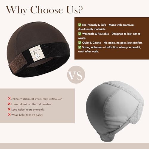 Velvet Wig Grip Cap, Keeps Wig in Place, Modal Cotton, 1 Pack - Image 5