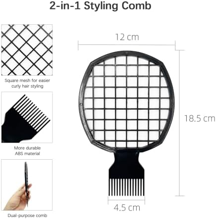 2Pcs Upgraded Twist Combs Hair Sponge Brush, Superior to Hair Sponge for Curls in Men and Women, Dual-sided Design, ABS Material, Ergonomic, Lasting Over a Year, 2 Combs Included - Image 2