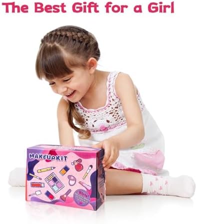 Pretend Play Fake Makeup Set for Kids Toddlers 3-8, Birthday Gift for Girls - Image 3