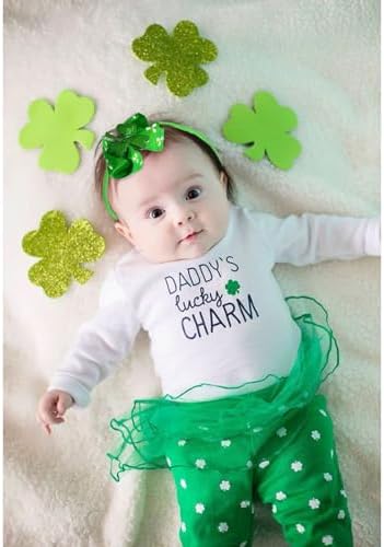 7PCS Lucky Shamrock Hair Accessories - Hair Bows Clips and Costume Accessories for Girls and Women - Image 5