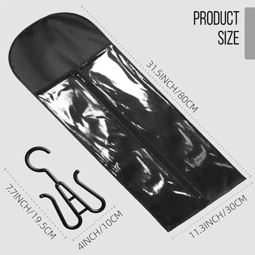 3PCS Extra Long Hair Extension Holder - Wig Storage Bags & Hanger for Multiple Wigs & Accessories (31.5 Inch) - Image 3