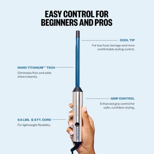 BabylissPRO Nano Titanium Professional Curling Wand for All Hair Types, Reaches 430 Degrees for Long Lasting Curls - Image 5