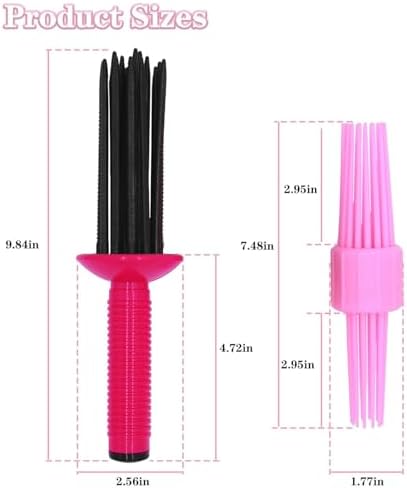 HAIOLORPRO 2PCS Curling Roll Comb, Curling Roll Comb for Curly Hair, Three Different Sizes of Styler for Curly Hair, Hair Curling Roll Comb, Hair Tools for Casual Wear or Special Events - Image 2