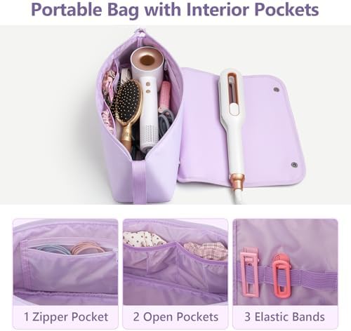 MOKURA Hair Tools Travel Bag Compatible with Shark Flexstyle (Purple) - Image 4