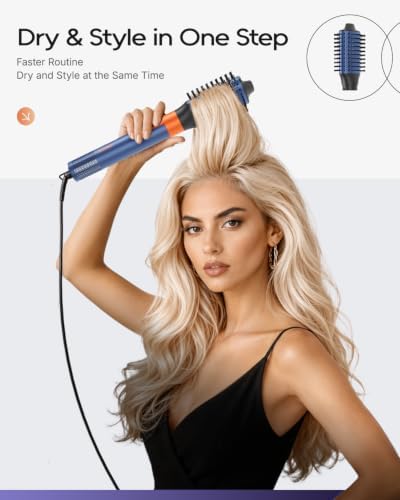 7MAGIC 6 in 1 Multi Hair Styler & High-Speed Hair Dryer Brush Blue - Image 5