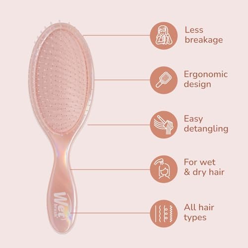 Wet Brush Original Detangler, Bronze (Iridescence Icon), Ultra-Soft IntelliFlex Bristles Glide Through Tangles, Detagnling Hair Brush, All Hair Types (Wet & Dry), Women & Men, Limited Edition - Image 4