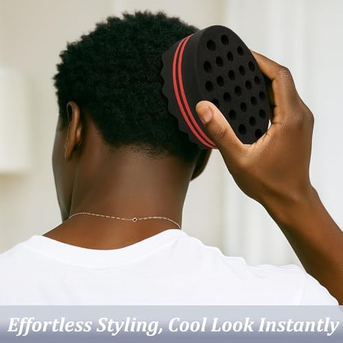 Hair Twist Sponge – Double-Sided Barber Tool for Afro Coils, Dreads, Curls & Waves, Unisex Styling for Short or Long Hair (1 Pack) - Image 3
