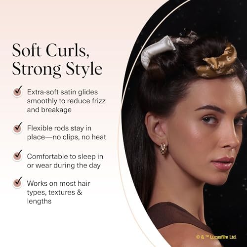 Kitsch x Star Wars Satin Flexi Rods, Heatless Curling Rod - 6pc Set - Image 5