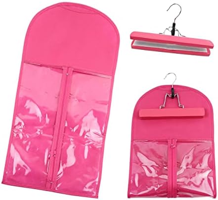 2 Pcs Hair Extensions Storage Bag with Hanger Portable Wig Storage Bags Hair Extension Holder for Multiple Wigs (Pink) - Image 7