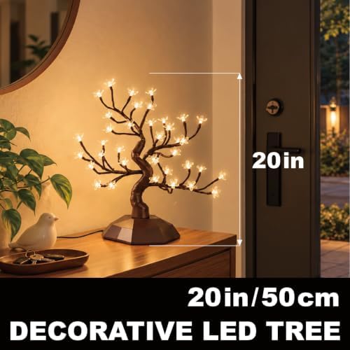 Clear Cherry Blossom Tree Lights with Brown Branches - Image 3