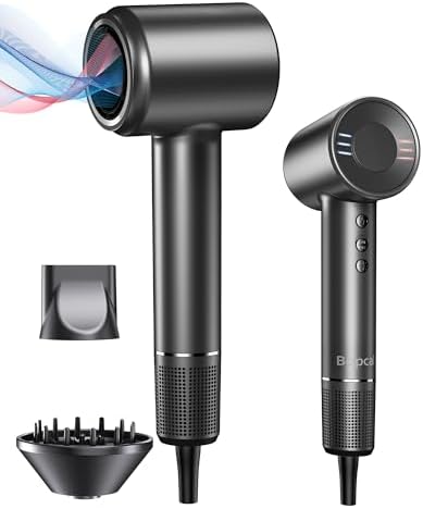 Ionic Hair Dryer, High Speed Blow Dryer with Diffuser for Women by Bopcal