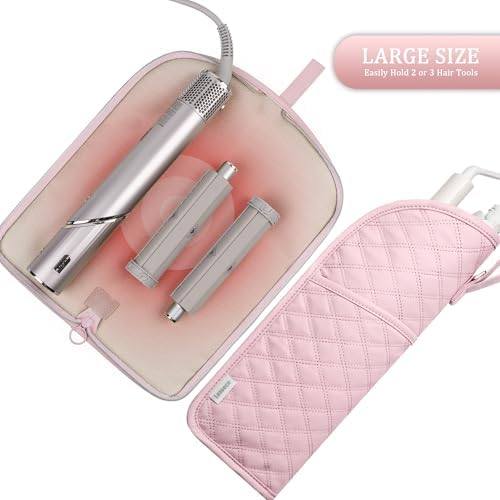 Lexeeco Hot Hair Tools Organizer Bag with Heat Resistant Mat 2 in 1 Pouch - Image 2
