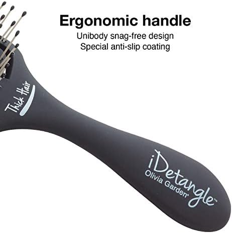 Olivia Garden iDetangle Brush for Wet and Dry Hair - Detangler Brush for Women and Men - Adjusts Tension by Hair Type - For Curly, Wavy or Straight - Flexible Vented Head - Image 6