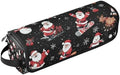 Hair Tools Travel Bag with Heat Resistant Mat 2-in-1 Hot Tools Travel Bag Organizer Flat Curling Iron Travel Case for Straightener Black Santa Claus Snowmen Deer by WelcometoElliTarr