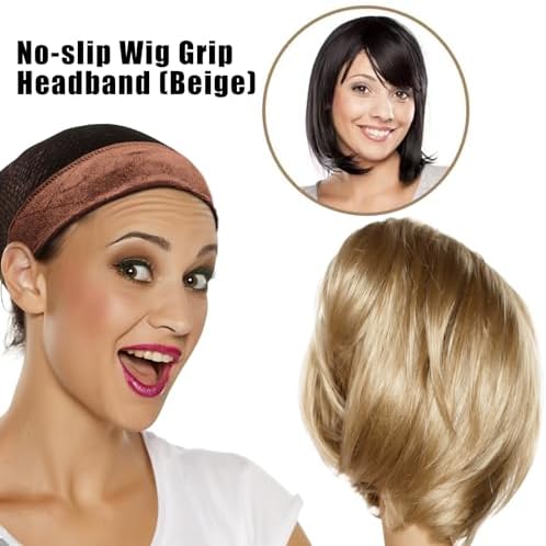 FIRSTPELLA 3 Pack Adjustable Velvet No-slip Wig Grip Headbands for Women Girls, Brown (HAIR TIE, 3 Count) - Image 6