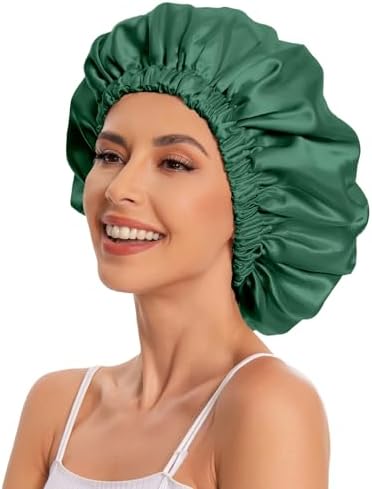 Edoneery Satin Bonnet for Sleeping Women, Double Layer Curly Hair Cap - Image 4