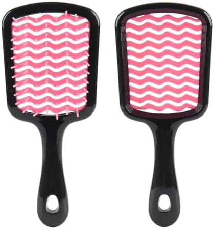 Detangling Brush for All Wet or Dry Hair Types, Pain-Free Brushing Durable, DuoFlex Anti-Static Bristles, Lightweight Handle, Vented Wave UltraFlex Hair Brush(Rose Dark Pink) by SUPHOUSE