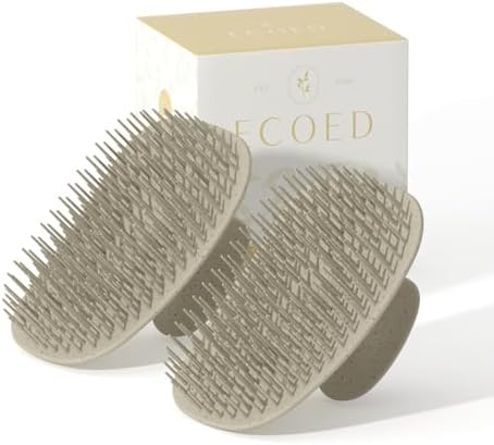Ecoed Scalp Massager Shampoo Brush, Scalp Scrubber & Exfoliator (Natural) by ECOED