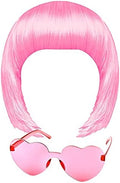 MIAHART Pink Short Bob Wig and Sunglass Set by MIAHART