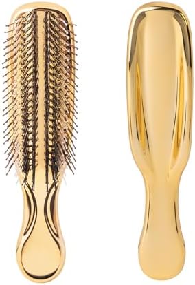 Hair Brush for Women Plating color for Thick Curly Thin Long Short Wet or Dry Hair Adds Shine and Makes Hair Smooth Detangling Brush Scalp Massage Styling Portabl (gold) by KSYNKO-KO