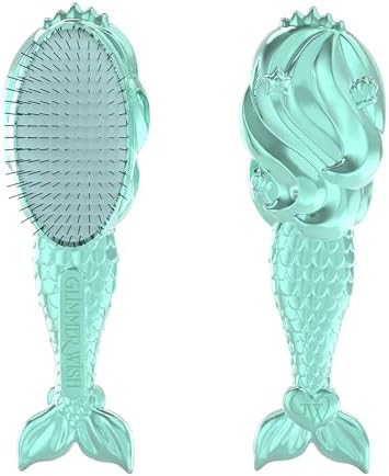 Glimmer Wish Mermaid Detangling Hair Brush for Kids - Anti Frizz and Anti Static - Soft and Long Bristles to Detangle With Ease - Gentle on Hair Kids Hair Brush by GlimmerWish