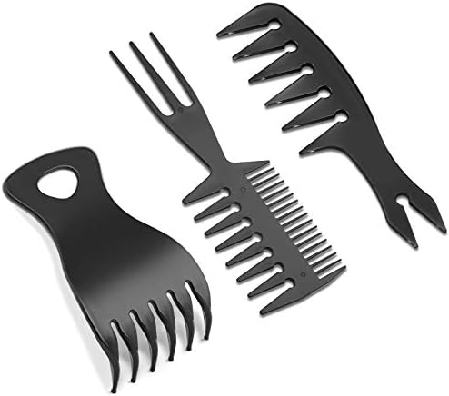 Patelai 3 Pcs Wide Tooth Styling Comb Set with Hair Pick for Curly Hair by Patelai