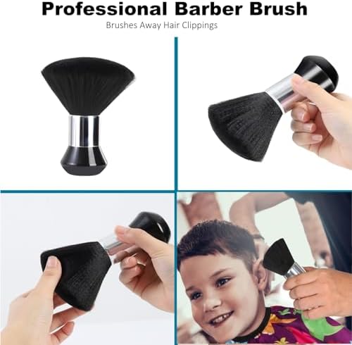 Kids Barber Cape with Neck Duster Brush, Professional Salon Hair Cutting Cape with Adjustable Snap Closure(Cartoon Space) - Image 4