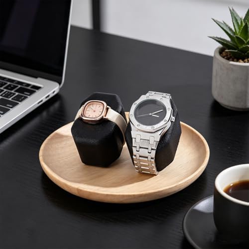 PH PandaHall 4pcs Watch Pillows, Black Watch Display Cushion Watch Winder Pillow Bracelet Organizer Bangle Jewellery Holder for Watch Box Retail Stores Exhibition Display Storage, 2.7"x1.9"x1.7" - Image 4