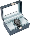ProCase Watch Box, 3 Slot Mens Watch Display Case, CrocCobaltBlue by ProCase