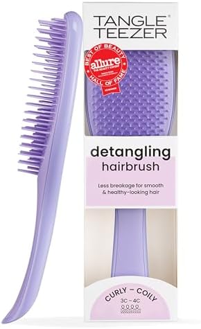 Tangle Teezer Ultimate Detangler Curly Hair Brush, 3C to 4C, Purple Passion by TangleTeezer