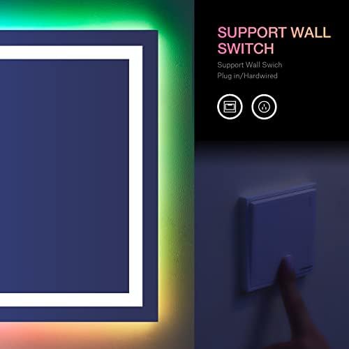 LOAAO 72"X40" RGB LED Bathroom Mirror with Lights, UL Listed - Image 6