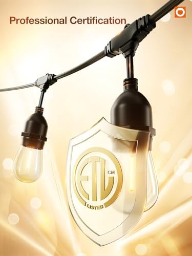addlon LED Outdoor String Lights 36FT Edison Vintage Weatherproof ETL - Image 5