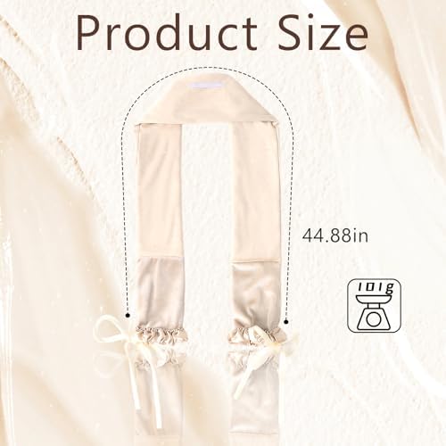 Sleepie tie Heatless Hair Curlers Overnight,No Heat Hair Curlers to Sleep in, Soft Ribbon Wrap for Long Hair, Heatless Curling Rod Headband Set for Long Hair(White) - Image 2