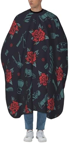 Barber Cape, Hair Salon Haircut Gown, Hair Cutting Apron with Adjustable Closure, Professional Salon Cutting Barber Skirt for Barbershop (color 1) - Image 2