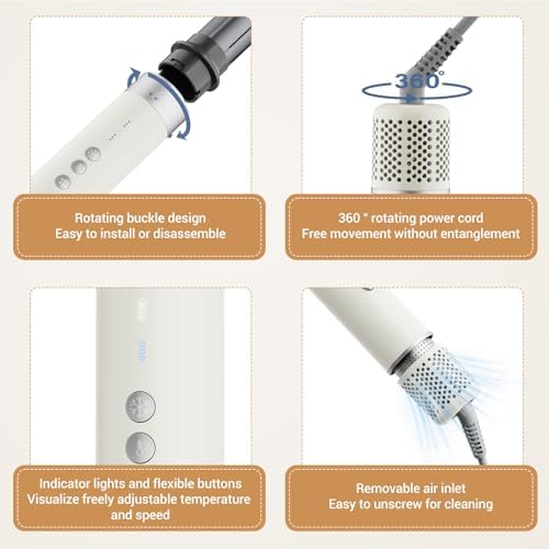 6 in 1 Hair Dryer Brush Set, Frizz-Free Air Hair Styler, No Heat Damage - Image 6