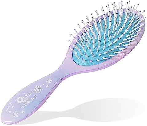Frozen Princess Elsa Hair Accessory 5 Pcs Set - 1 Regular 9 inch Frozen Hairbrush & 4 Frozen Scrunchies - Detangling Brush & Elastic Hair Ties Ropes for Girls, Ages 3+ - Image 2
