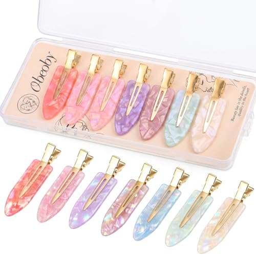 obeoby 14 Pcs No Crease Hair Clips For Women Girls Makeup Styling, 2.36 In - Image 2