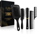 DUAIU Hair Brush Set, 5Pcs Paddle Hairbrush for Men and Women, Round Quiff and Rat Tail Wide Tooth Styling Comb and Brush Set for Curly Long Thick Thin Hair - Great on Wet or Dry Use, No More Tangle by DUAIU