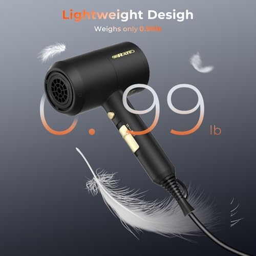 SHRATE Professional Ionic Hair Dryer with Diffuser & Nozzle | Low Noise - Image 4