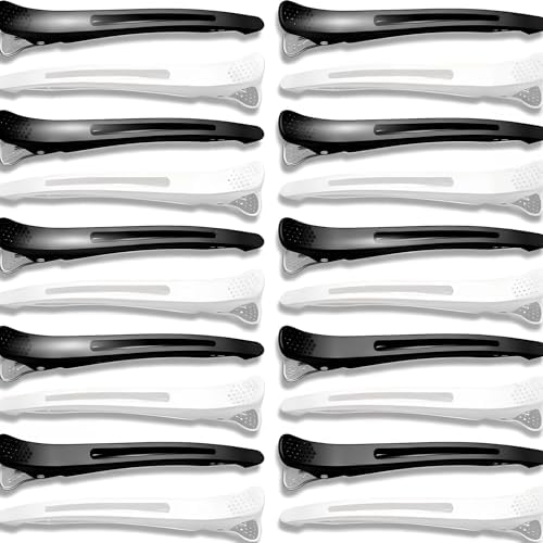 Duck Bill Hair Clips for Women 20 Pcs Black for Hair Styling Clips by JECOLE