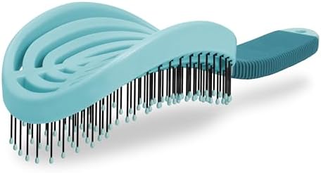 NuWay® DoubleC® Scalp Care Hair Brush – Patented Double Curve Design for Scalp Massage, Vented Blow-Dry Styling, Wet & Dry Hair, All Hair Types (Grass Green) by NuWay4Hair