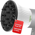 Herbishh Universal Hair Dryer Diffuser for Curly, Coily & Wavy Hair, White by Herbishh